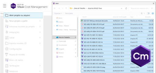 Importação de múltiplos arquivos
