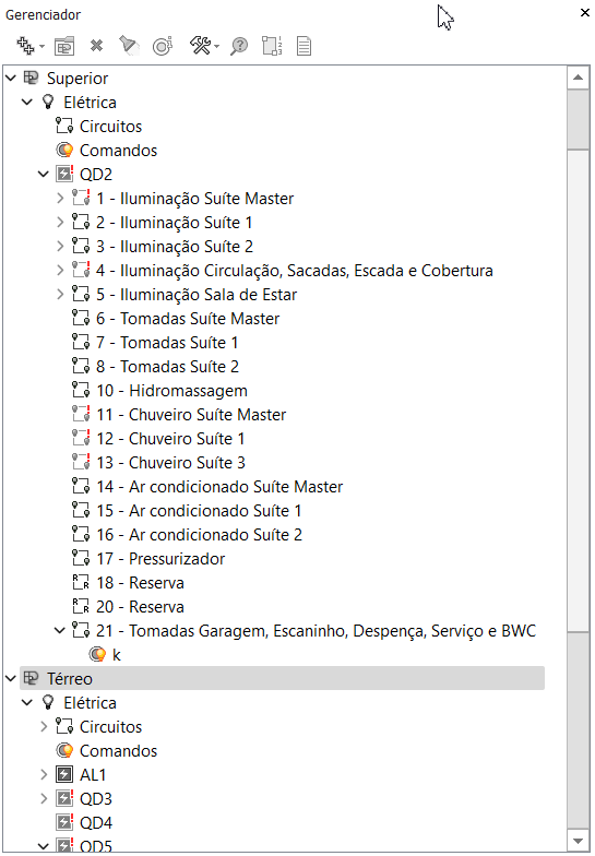 Mover circuitos entre pavimentos