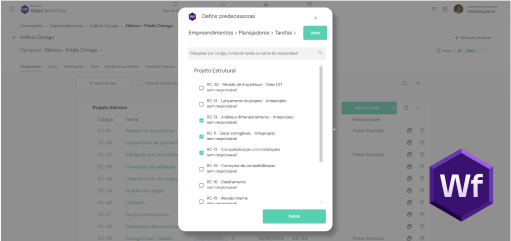 Vínculo entre atividades